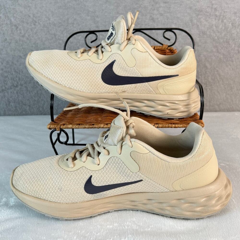 Nike Revolution 6 Next Nature Men's 10 Oatmeal Black Running Shoes DC3728-101 - Picture 9 of 11